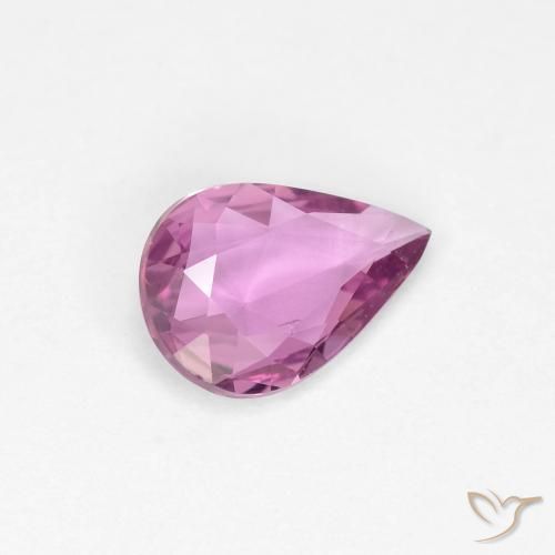 Safira Roxo Real Rosa Natural 0.51ct, Formato de pêra, VVS-VS