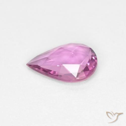 Safira Roxo Real Rosa Natural 0.51ct, Formato de pêra, VVS-VS