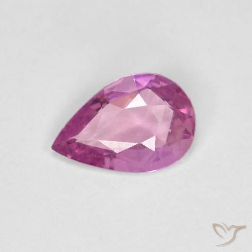 0.43ct Natural Roxo Intenso Safira, Formato de pêra, VVS-VS