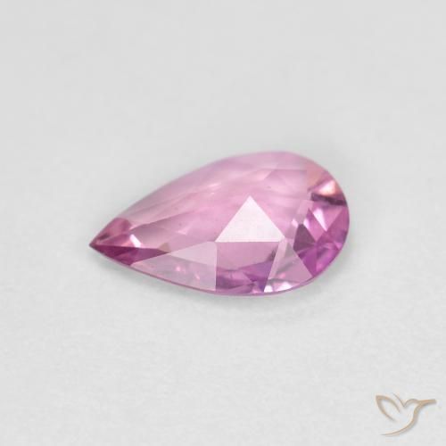 Safira Roxo Intenso Natural 0.43ct, Formato de pêra, VVS-VS