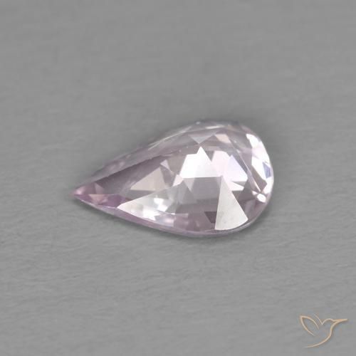 Safira Rosa Lavanda Muito Claro Natural 0.51ct, Formato de pêra, VVS-VS