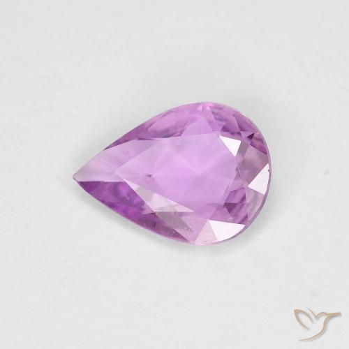 0.53ct Natural Roxo Rosado Profundo Safira, Formato de pêra, VVS-VS