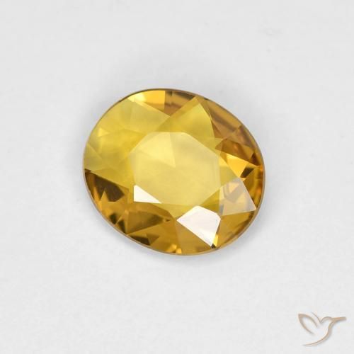 Safira Dourado Natural 0.53ct, oval, VVS