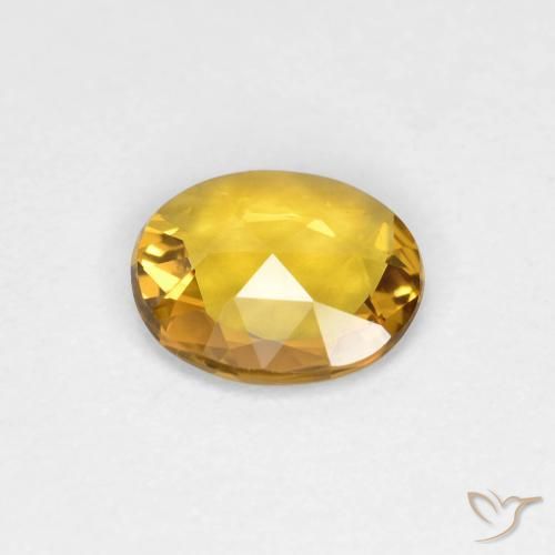 Safira Dourado Natural 0.53ct, oval, VVS