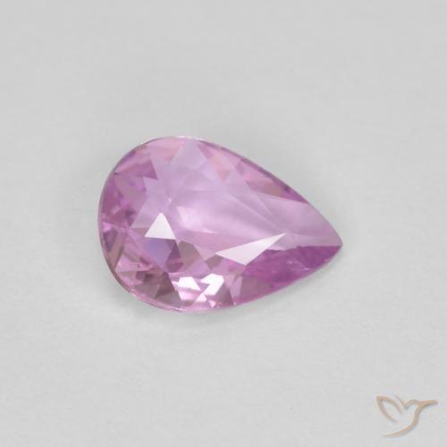 Safira roxo médio Natural 0.56ct, Formato de pêra, VS