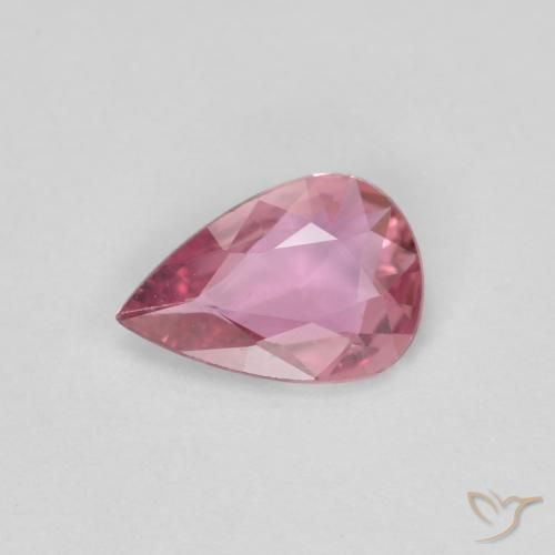 0.48ct Natural Rosa quente Safira, Formato de pêra, VS