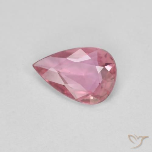 Safira Rosa quente Natural 0.48ct, Formato de pêra, VS