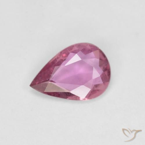 0.53ct Natural rosa médio Safira, Formato de pêra, VS