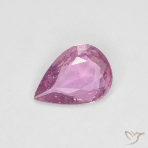 0.56ct Natural Magenta claro Safira, Formato de pêra, VS