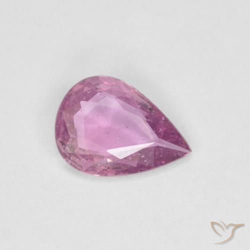 Safira Magenta claro Natural 0.56ct, Formato de pêra, VS