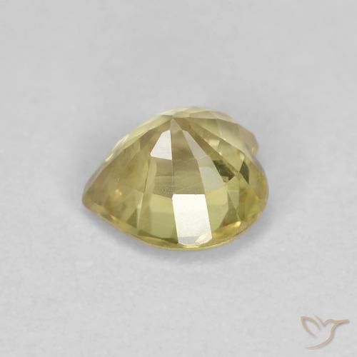 Safira Amarelo Dijon Natural 0.53ct, Coração, VVS-VS