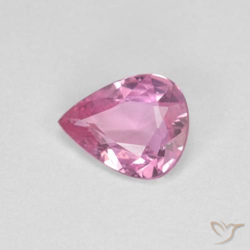 Safira Roxo Real Rosa Natural 0.45ct, Formato de pêra, VS