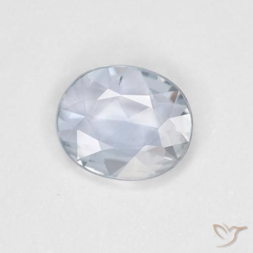 0.56ct Natural Branco azulado Safira, oval, VS