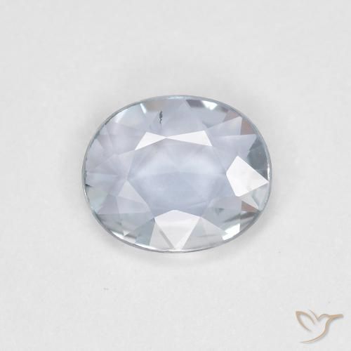 Safira Branco azulado Natural 0.56ct, oval, VS