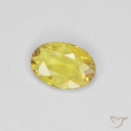 Safira Amarelo Natural 0.33ct, oval, VS