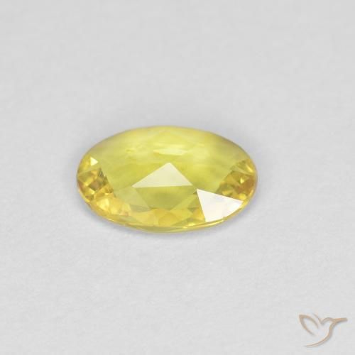 Safira Amarelo Natural 0.33ct, oval, VS