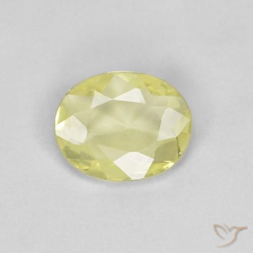 0.53ct Natural Luz amarela Safira, oval, VS