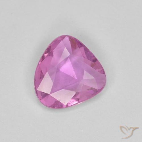 Safira Roxo rosado Natural 0.71ct, Chique, VS