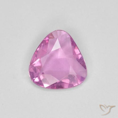 0.61ct Natural Roxo Real Claro Rosa Safira, Trilhão, VS, Photo A
