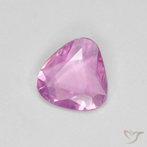 Safira Roxo Real Claro Rosa Natural 0.61ct, Trilhão, VS
