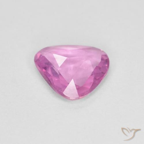 Safira Roxo Real Claro Rosa Natural 0.61ct, Trilhão, VS