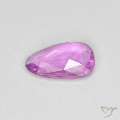 Safira Roxo rosado Natural 0.72ct, Chique, VS