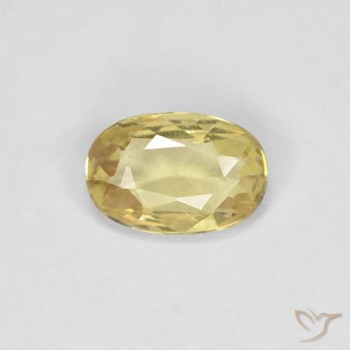 0.49ct Natural amarelo médio Safira, oval, VS