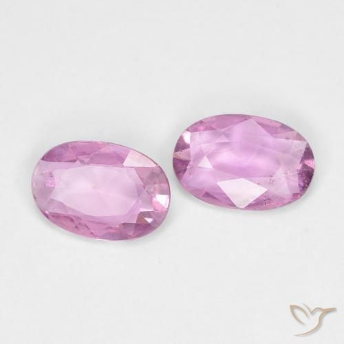 Pedras preciosas de Safira Roxo Real Claro Rosa natural de 0.74 ct, oval, VS