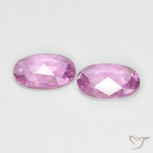 Pedras preciosas de Safira Roxo Real Claro Rosa natural de 0.74 ct, oval, VS