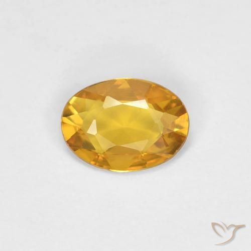 0.34ct Natural Laranja Dourado Profundo Safira, oval, VVS-VS