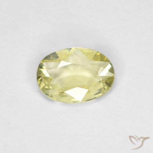 0.36ct Natural Amarelo claro médio Safira, oval, VVS-VS
