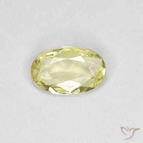 0.37ct Natural Limão amarelo Safira, oval, VVS-VS