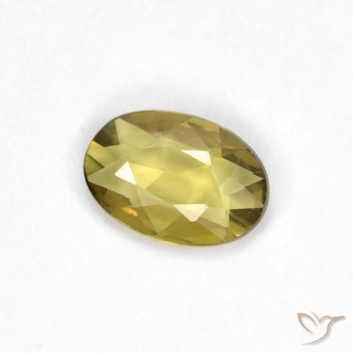 Safira Dourado Amarelado Natural 0.41ct, oval, VVS