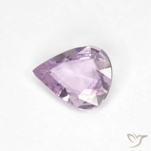 0.45ct Natural Violeta rosado muito claro Safira, Formato de pêra, VVS
