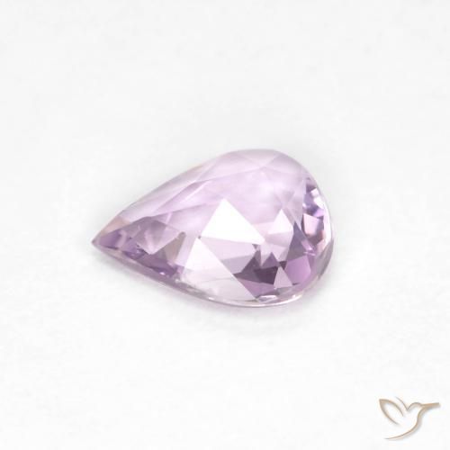 Safira Violeta rosado muito claro Natural 0.45ct, Formato de pêra, VVS