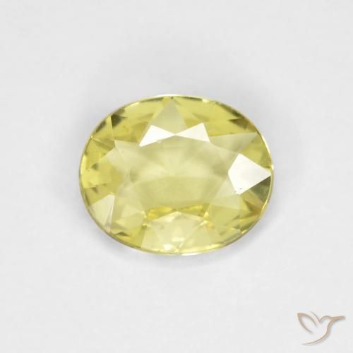 0.57ct Natural Luz amarela Safira, oval, VVS-VS