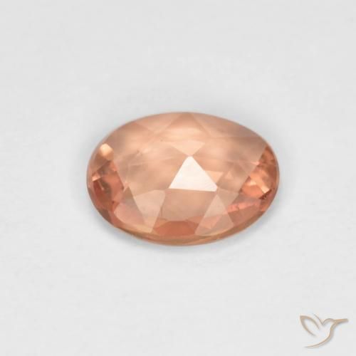 Safira pêssego laranja Natural 0.50ct, oval, VVS-VS