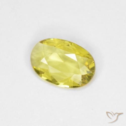 Safira Milho Amarelo Claro Natural 0.37ct, oval, VVS-VS