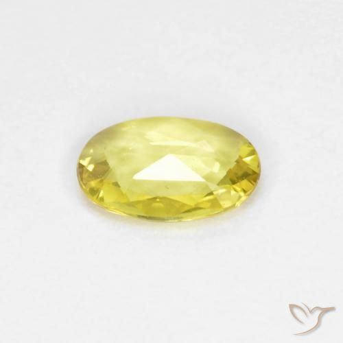 Safira Milho Amarelo Claro Natural 0.37ct, oval, VVS-VS