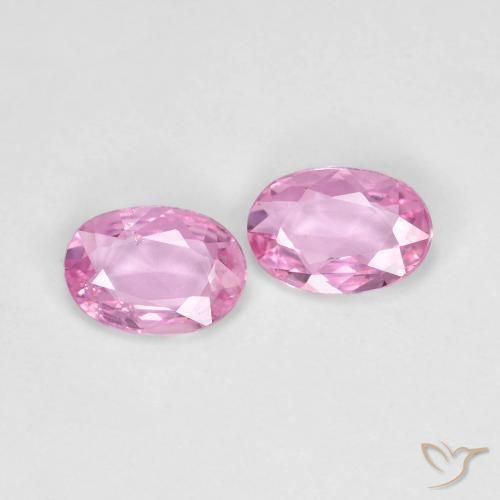 Pedras preciosas de Safira Roxo Royal Muito Claro Rosa natural de 0.79 ct, oval, VS