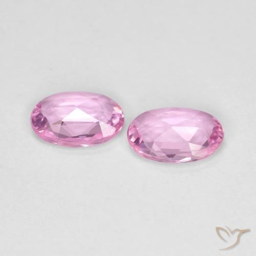 Pedras preciosas de Safira Roxo Royal Muito Claro Rosa natural de 0.79 ct, oval, VS