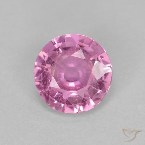 0.60ct Natural Rosa Intenso Safira, Redondo, VS