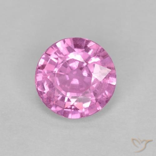 0.60ct Natural rosa médio Safira, Redondo, VS