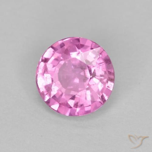 Safira rosa médio Natural 0.60ct, Redondo, VS