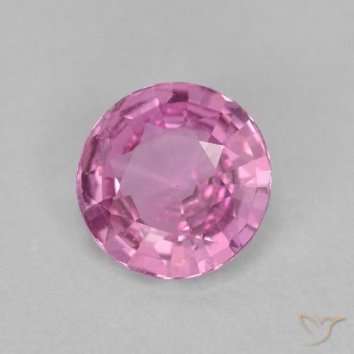 Safira Roxo Real Rosa Natural 0.61ct, Redondo, VS