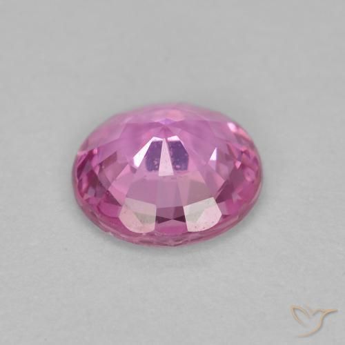 Safira Roxo Real Rosa Natural 0.61ct, Redondo, VS