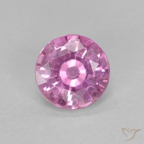 0.58ct Natural Rosa Intenso Safira, Redondo, VS