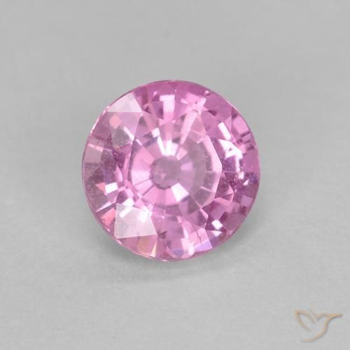 Safira Rosa Intenso Natural 0.58ct, Redondo, VS