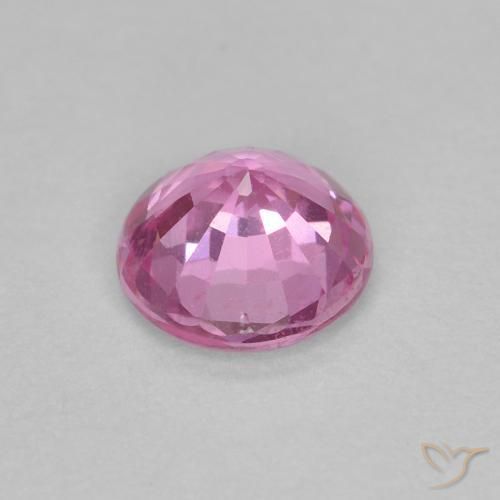Safira Rosa Intenso Natural 0.58ct, Redondo, VS