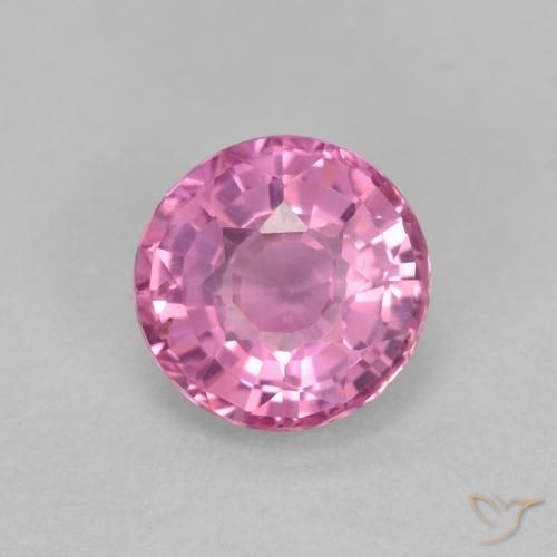 0.70ct Natural Roxo Real Rosa Safira, Redondo, VS, Photo A